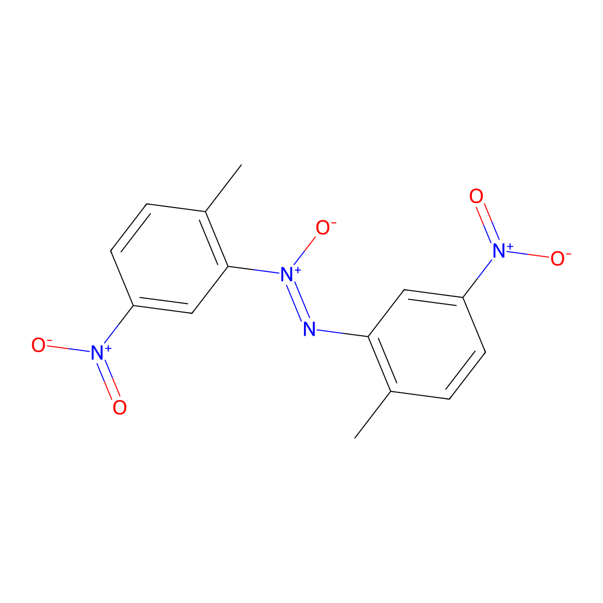 Bis(2-methyl-5-nitrophenyl)diazene 1-oxide molecular structure, CAS 67151-57-9