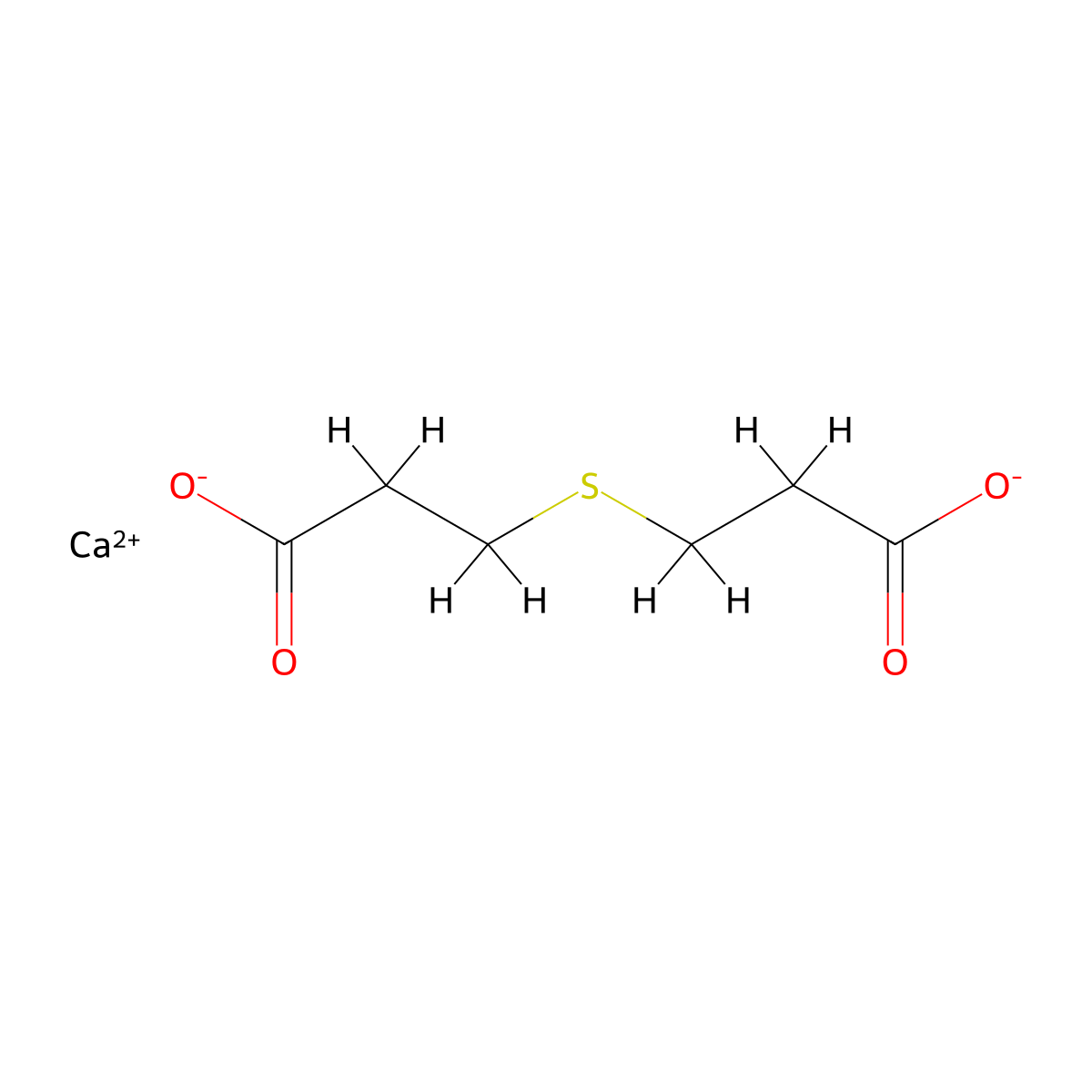 Calcium 3,3'-thiobispropionate molecular structure, CAS 67151-67-1