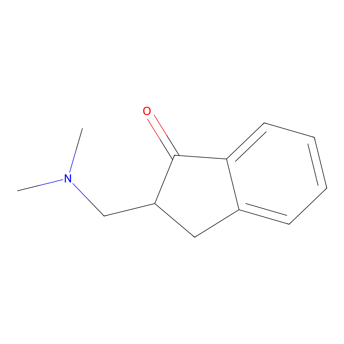 2-[(Dimethylamino)methyl]-2,3-dihydroinden-1-one molecular structure, CAS 67153-85-9