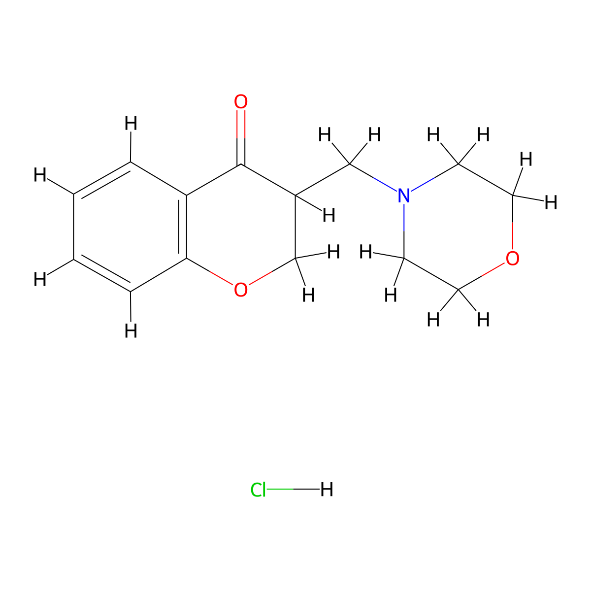 3-(Morpholinomethyl)chroman-4-one hydrochloride molecular structure, CAS 67153-96-2