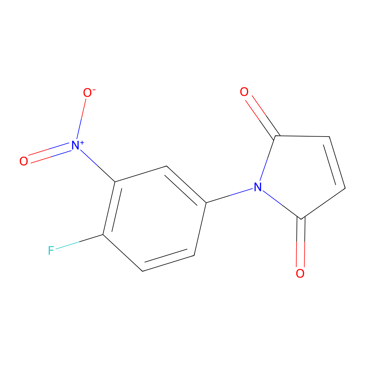 1-(4-Fluoro-3-nitrophenyl)-1H-pyrrole-2,5-dione molecular structure, CAS 67154-40-9