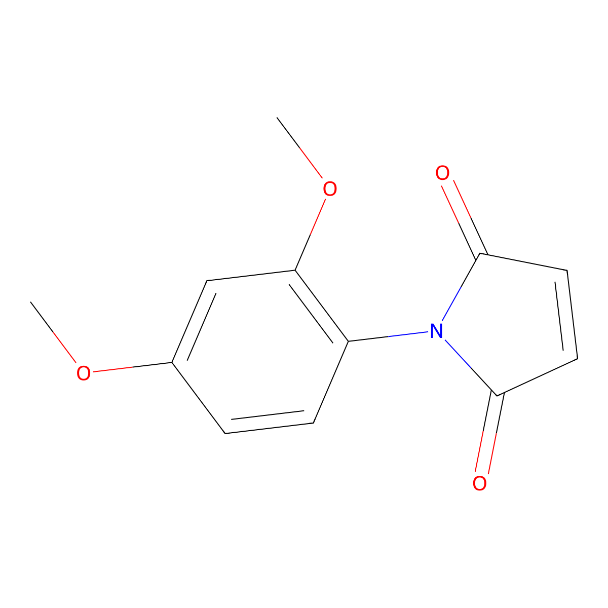 1-(2,4-dimethoxyphenyl)-1H-pyrrole-2,5-dione molecular structure, CAS 67154-42-1
