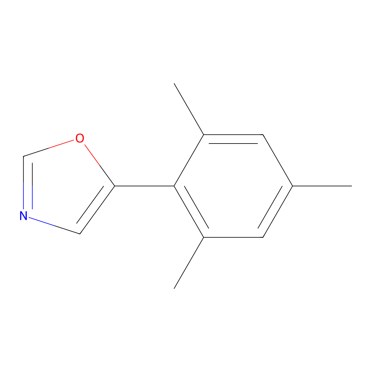 5-Mesityloxazole molecular structure, CAS 67159-30-2