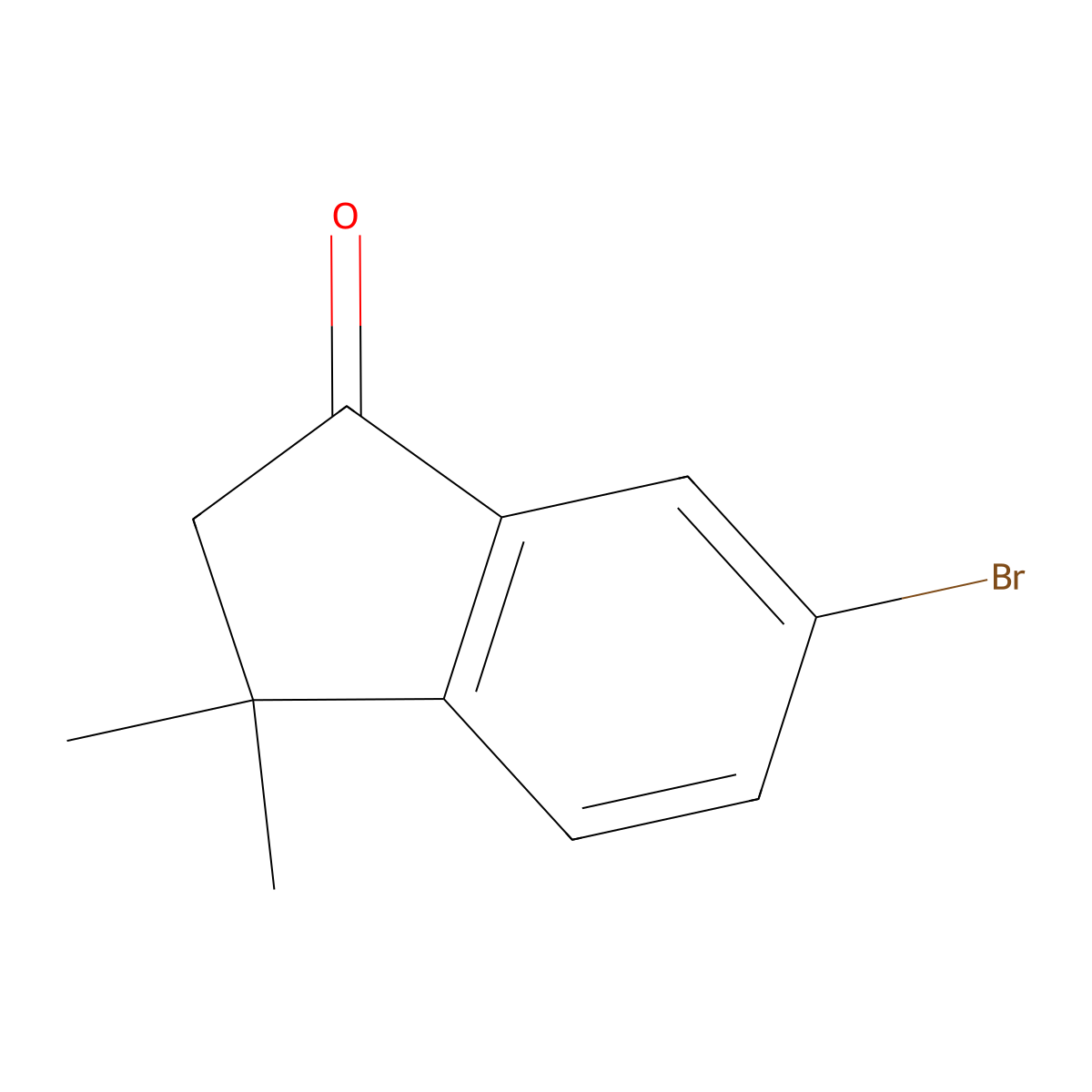 6-bromo-3,3-dimethyl-2,3-dihydro-1H-inden-1-one molecular structure, CAS 67159-84-6