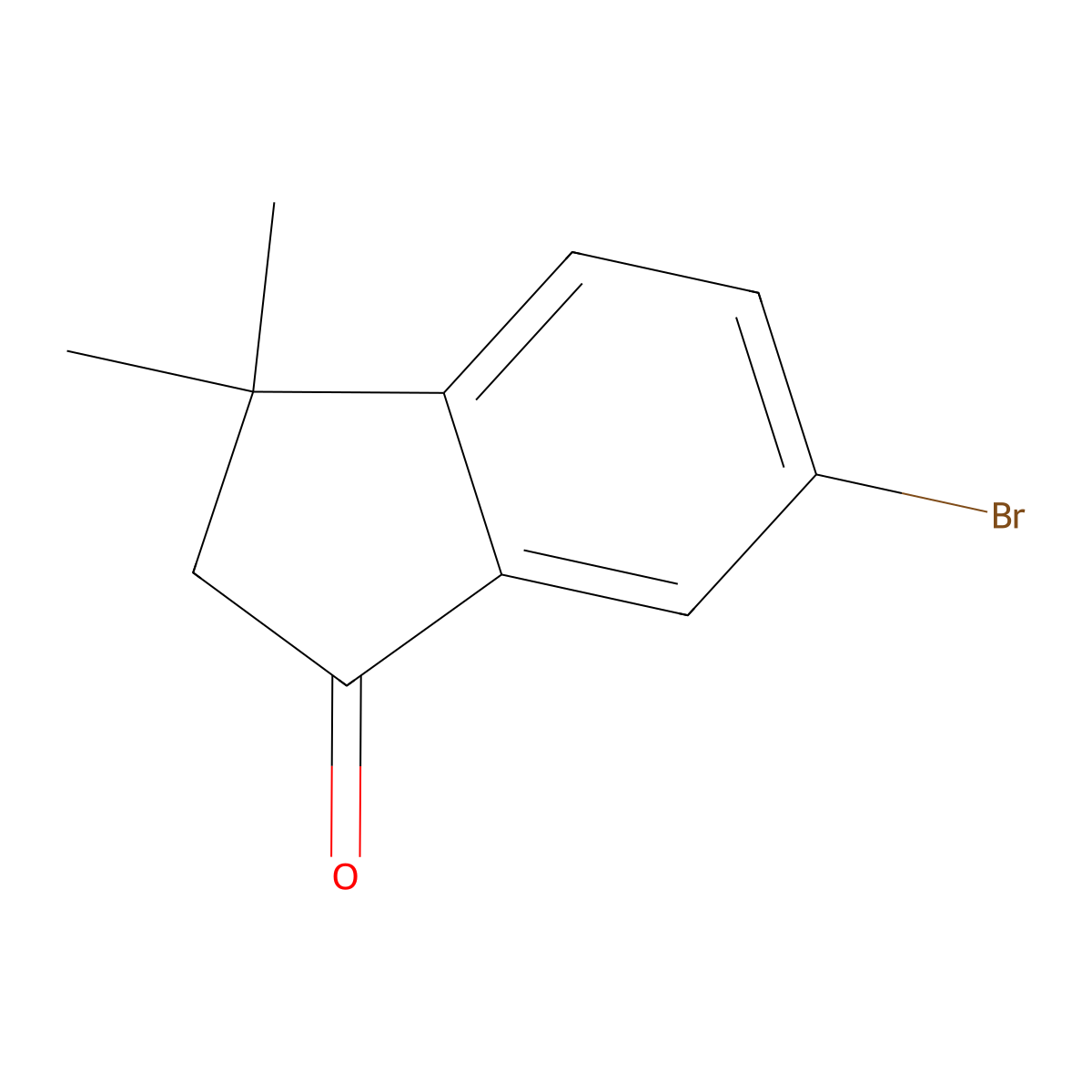 6-bromo-3,3-dimethyl-2,3-dihydro-1H-inden-1-one molecular structure, CAS 67159-84-6