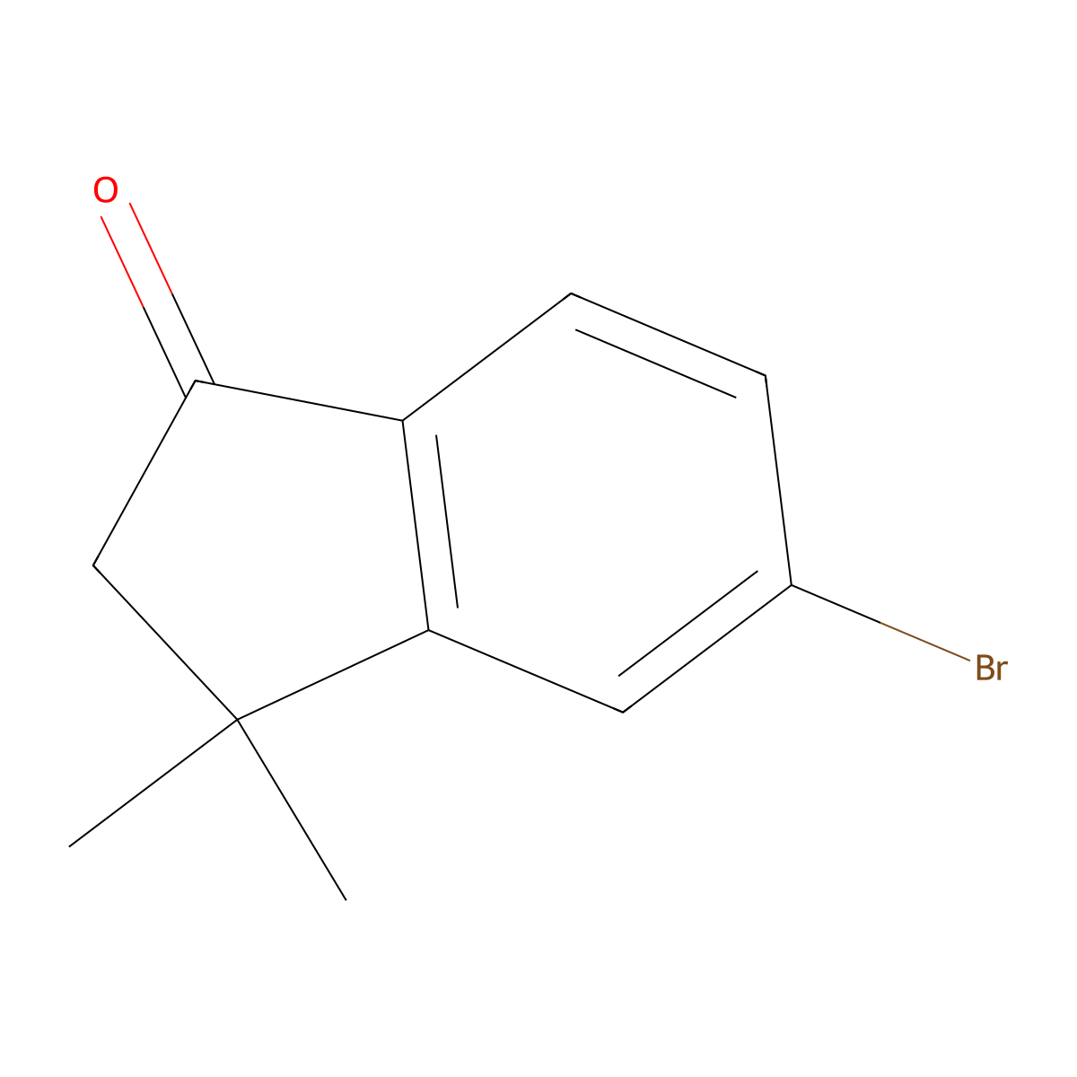 5-bromo-3,3-dimethyl-2,3-dihydro-1H-inden-1-one molecular structure, CAS 67159-85-7