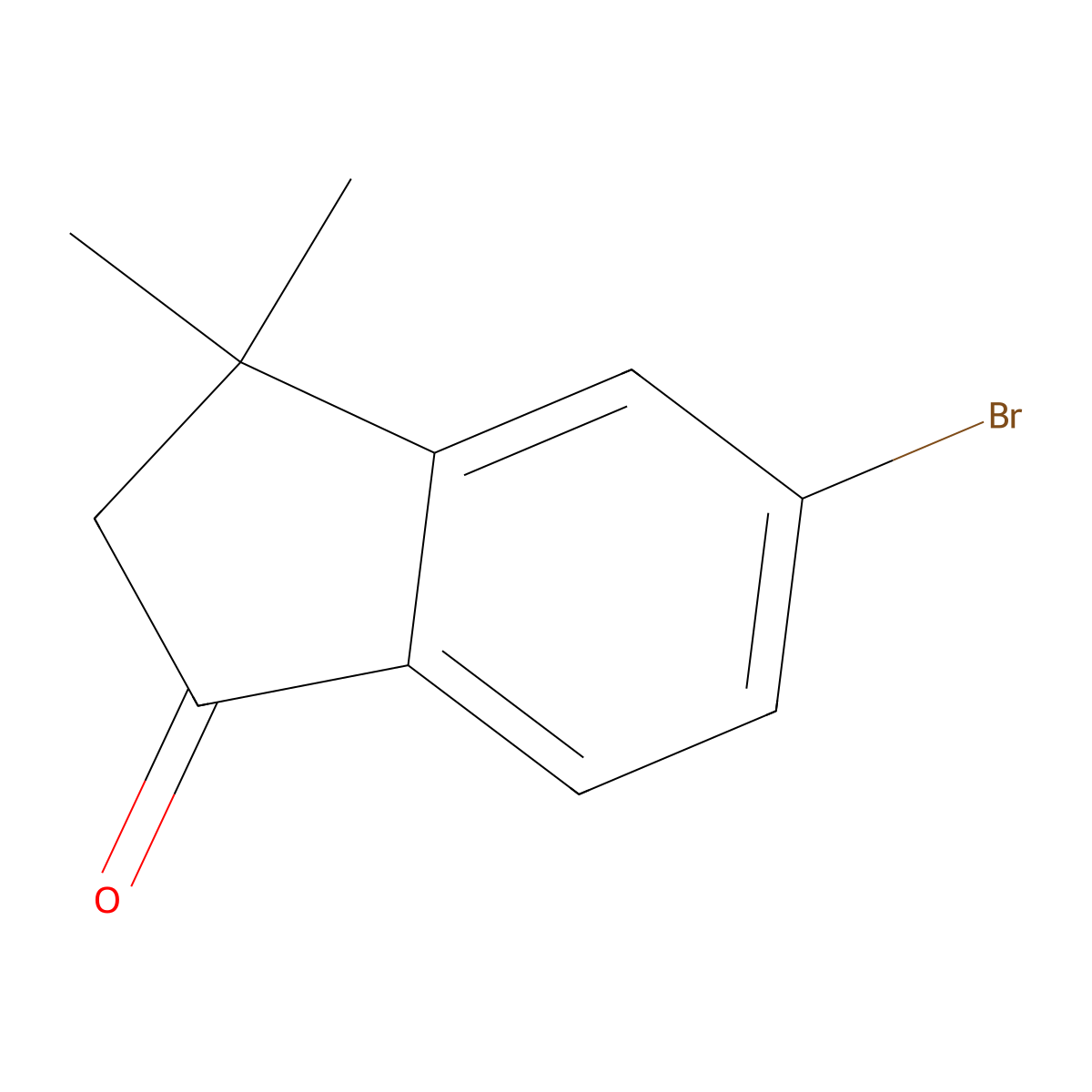 5-bromo-3,3-dimethyl-2,3-dihydro-1H-inden-1-one molecular structure, CAS 67159-85-7