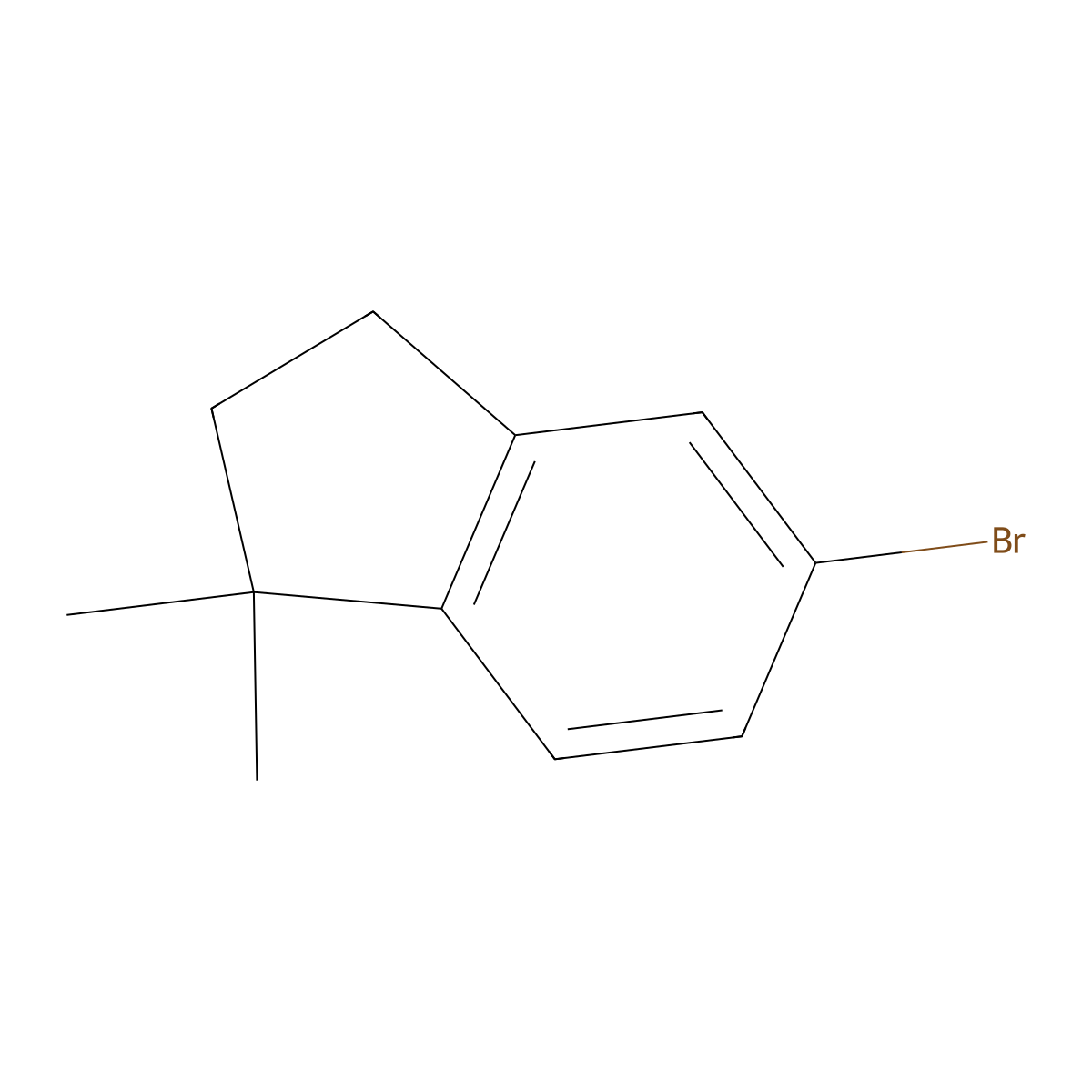 5-bromo-1,1-dimethyl-2,3-dihydro-1H-indene molecular structure, CAS 67159-87-9