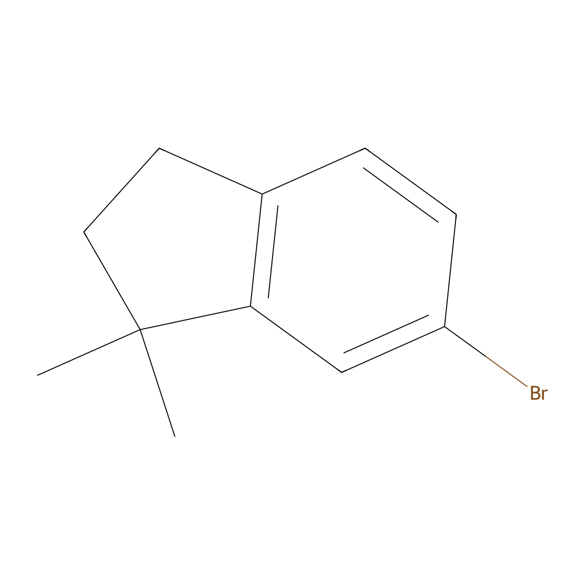 6-bromo-1,1-dimethyl-2,3-dihydro-1H-indene molecular structure, CAS 67159-88-0