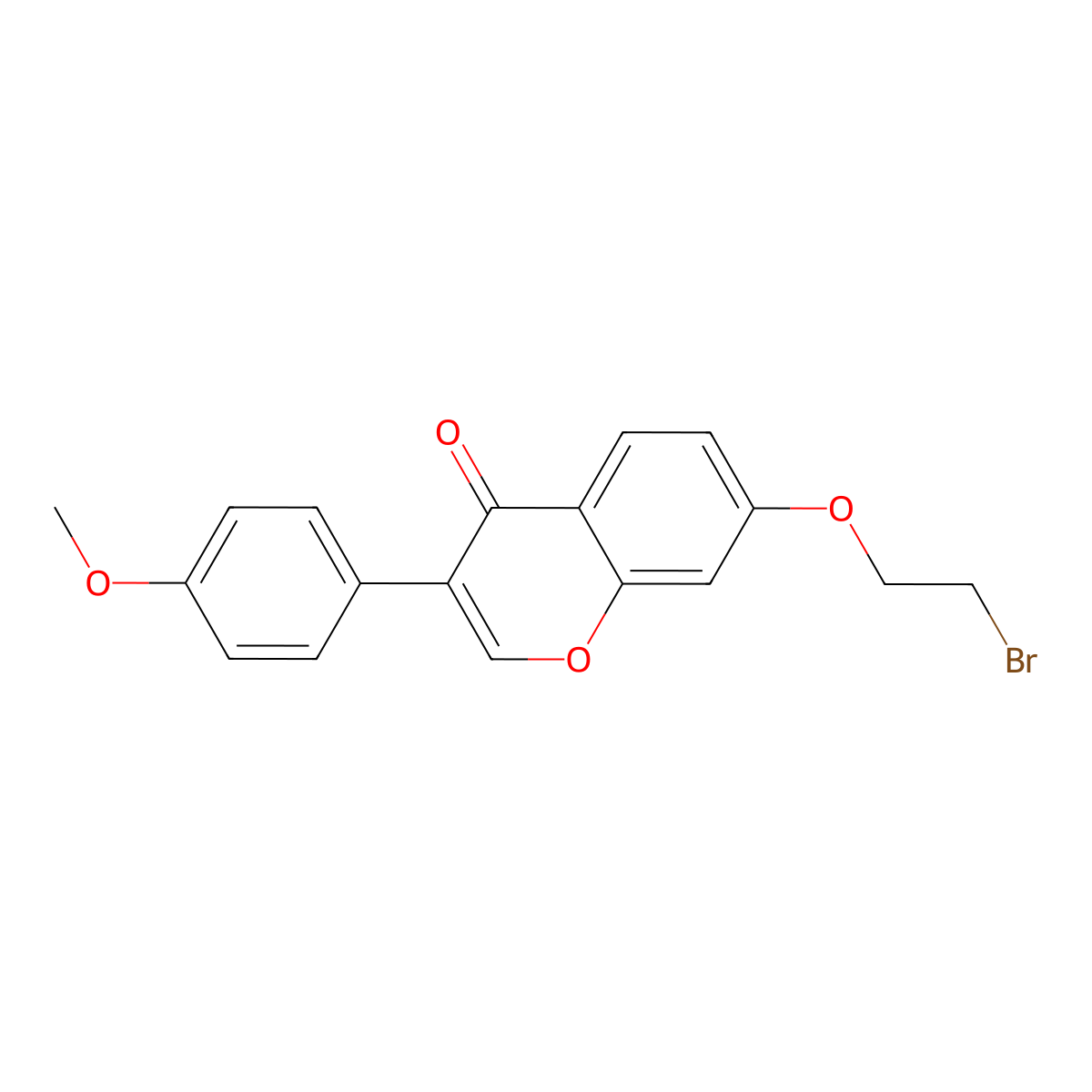 7-(2-Bromoethoxy)-3-(4-methoxyphenyl)chromen-4-one molecular structure, CAS 6716-74-1