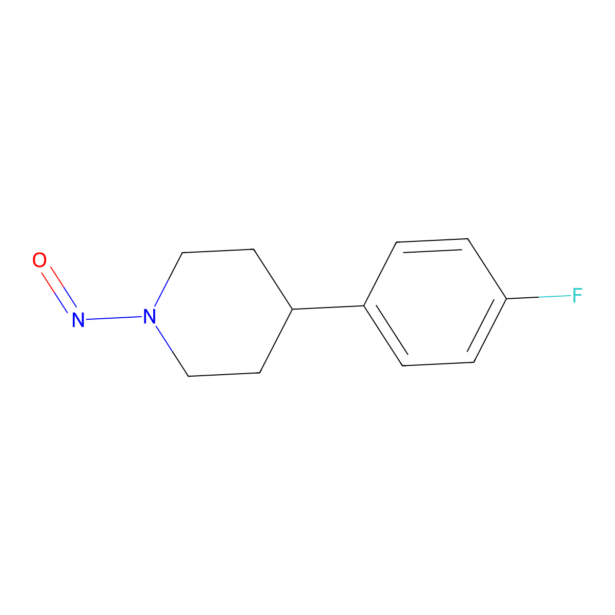 4-(4-Fluorophenyl)-1-nitrosopiperidine molecular structure, CAS 6716-99-0