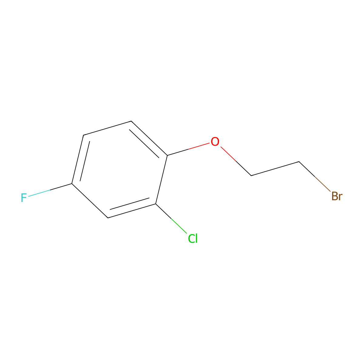 1-(2-Bromoethoxy)-2-chloro-4-fluorobenzene molecular structure, CAS 67160-00-3