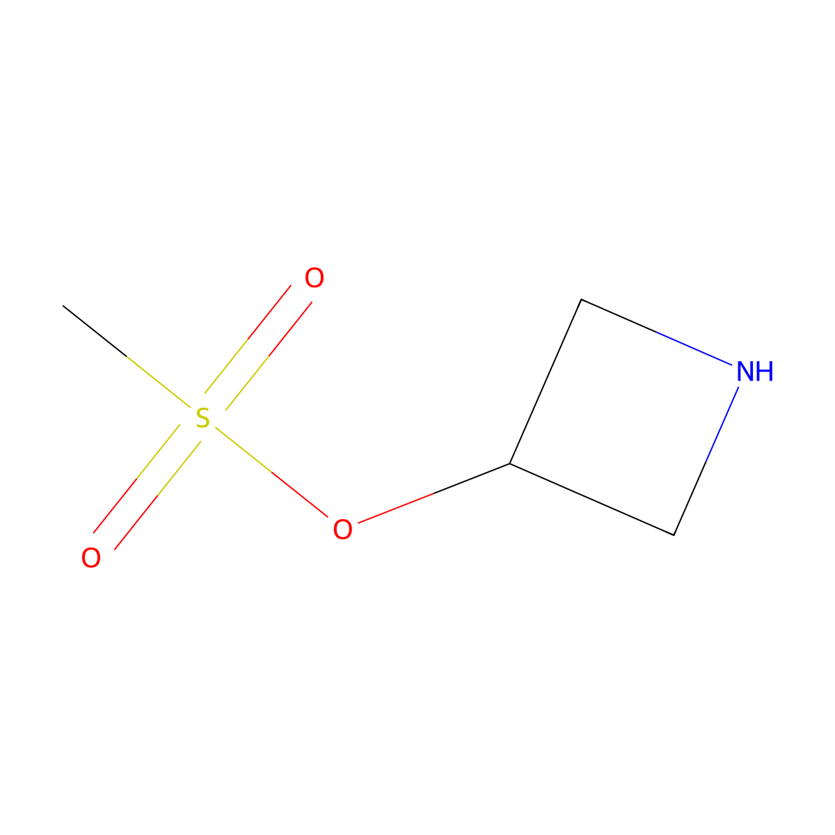 Azetidin-3-yl methanesulfonate molecular structure, CAS 67160-19-4