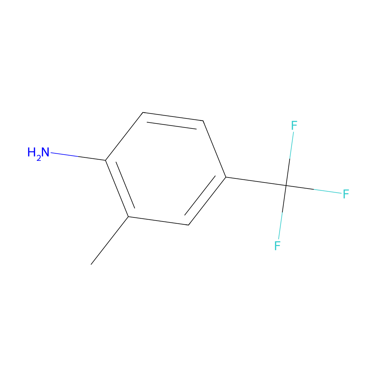 4-Amino-3-methylbenzotrifluoride molecular structure, CAS 67169-22-6