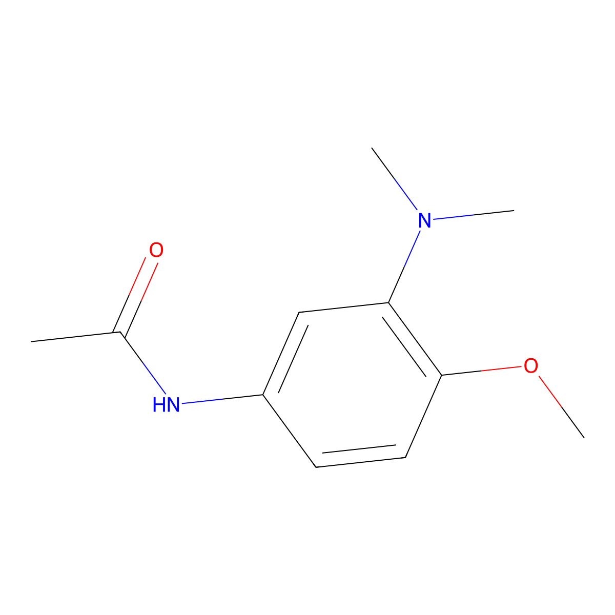 Acetamide, N-(3-(dimethylamino)-4-methoxyphenyl)- molecular structure, CAS 67169-27-1