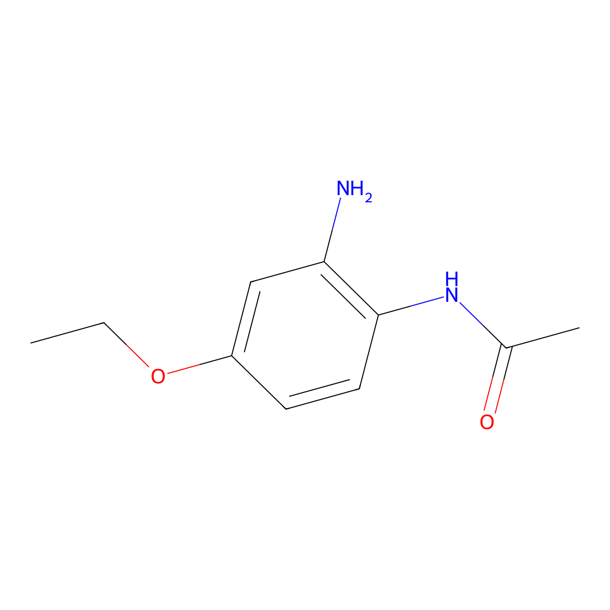 Acetamide, N-(2-amino-4-ethoxyphenyl)- molecular structure, CAS 67169-91-9