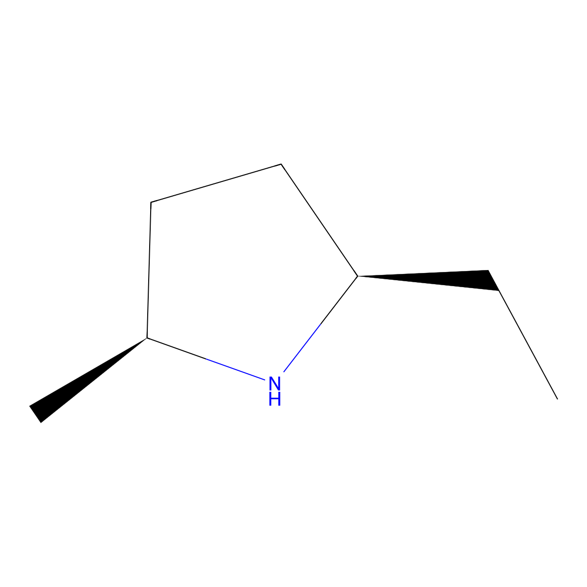 (2R,5S)-2-Ethyl-5-methylpyrrolidine molecular structure, CAS 67171-62-4