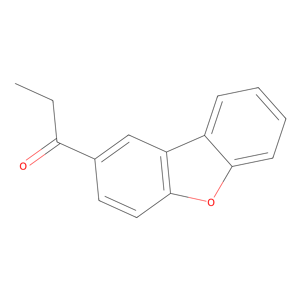 1-Propanone, 1-(2-dibenzofuranyl)- molecular structure, CAS 67174-33-8