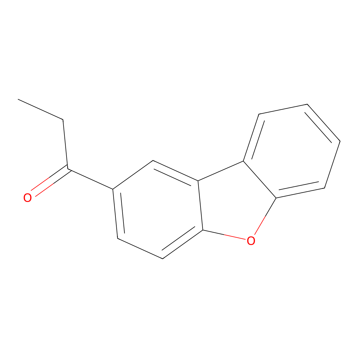 1-Propanone, 1-(2-dibenzofuranyl)- molecular structure, CAS 67174-33-8