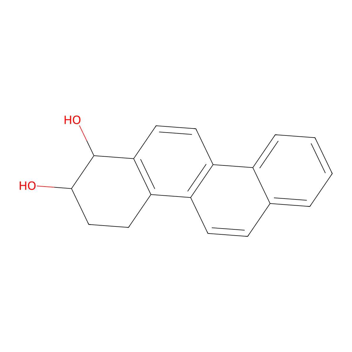 (1R,2R)-1,2,3,4-Tetrahydrochrysene-1,2-diol molecular structure, CAS 67175-75-1
