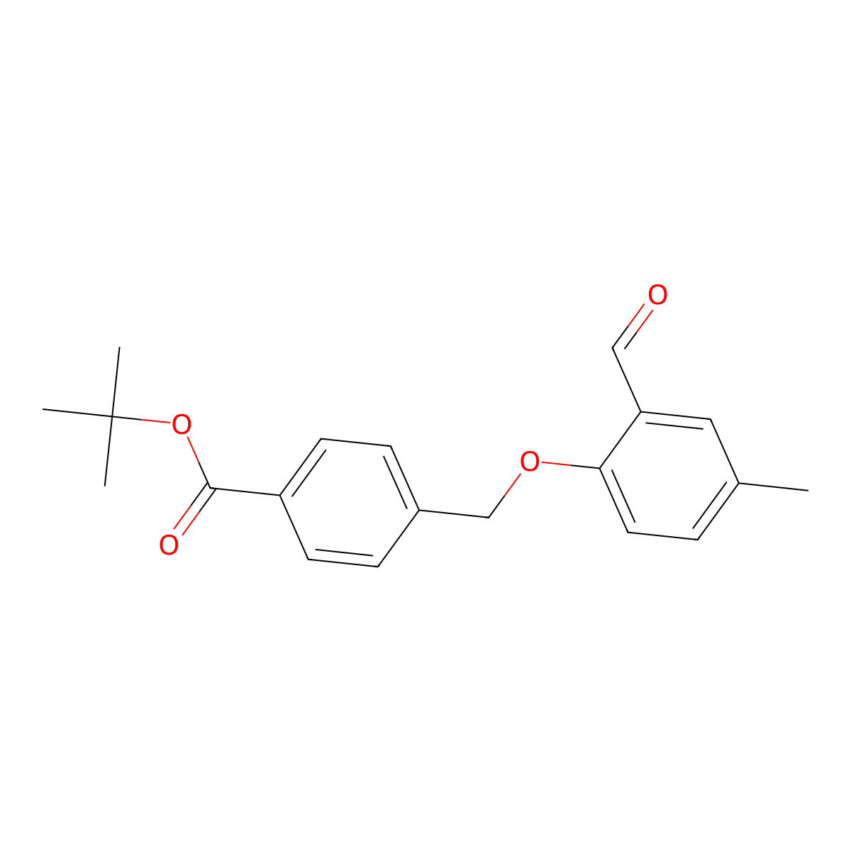 4-(2-Formyl-4-methyl-phenoxymethyl)-benzoic a cid tert-butyl ester molecular structure, CAS 671756-96-0