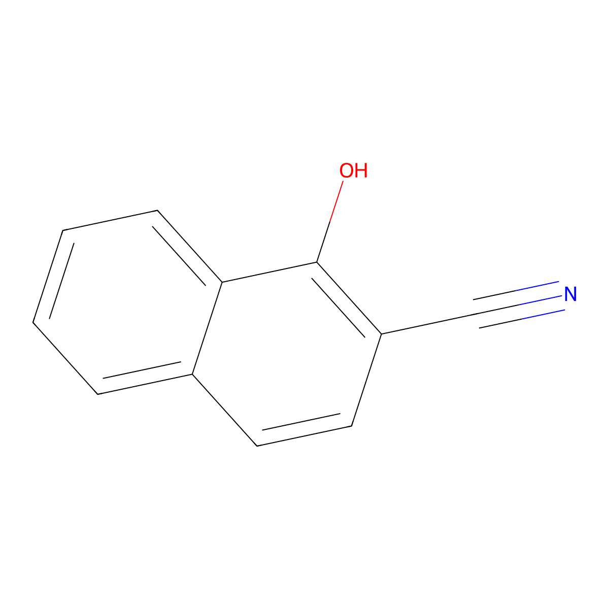 1-Hydroxy-2-naphthonitrile molecular structure, CAS 67176-26-5