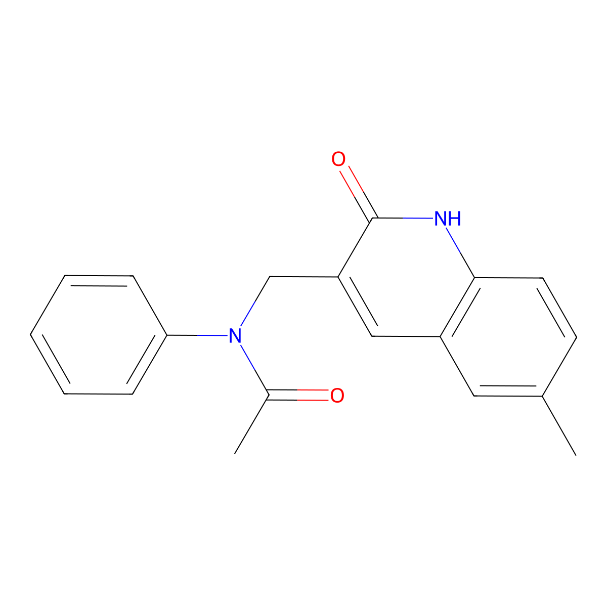 N-[(6-methyl-2-oxo-1H-quinolin-3-yl)methyl]-N-phenylacetamide molecular structure, CAS 671761-02-7