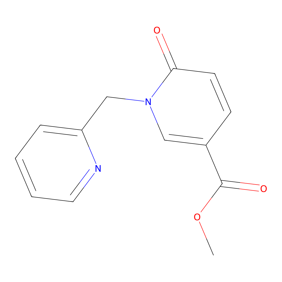 Methyl 6-oxo-1-(pyridin-2-ylmethyl)pyridine-3-carboxylate molecular structure, CAS 671772-68-2