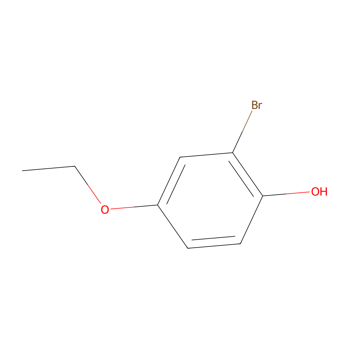 2-Bromo-4-ethoxyphenol molecular structure, CAS 671779-14-9
