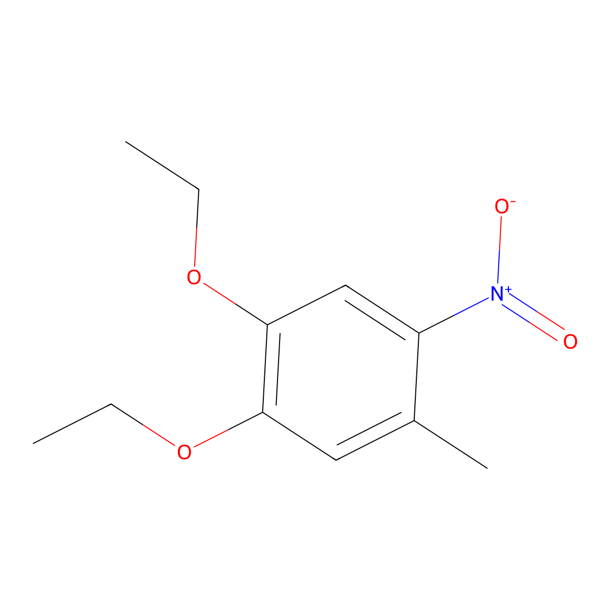1,2-Diethoxy-4-methyl-5-nitrobenzene molecular structure, CAS 671789-92-7
