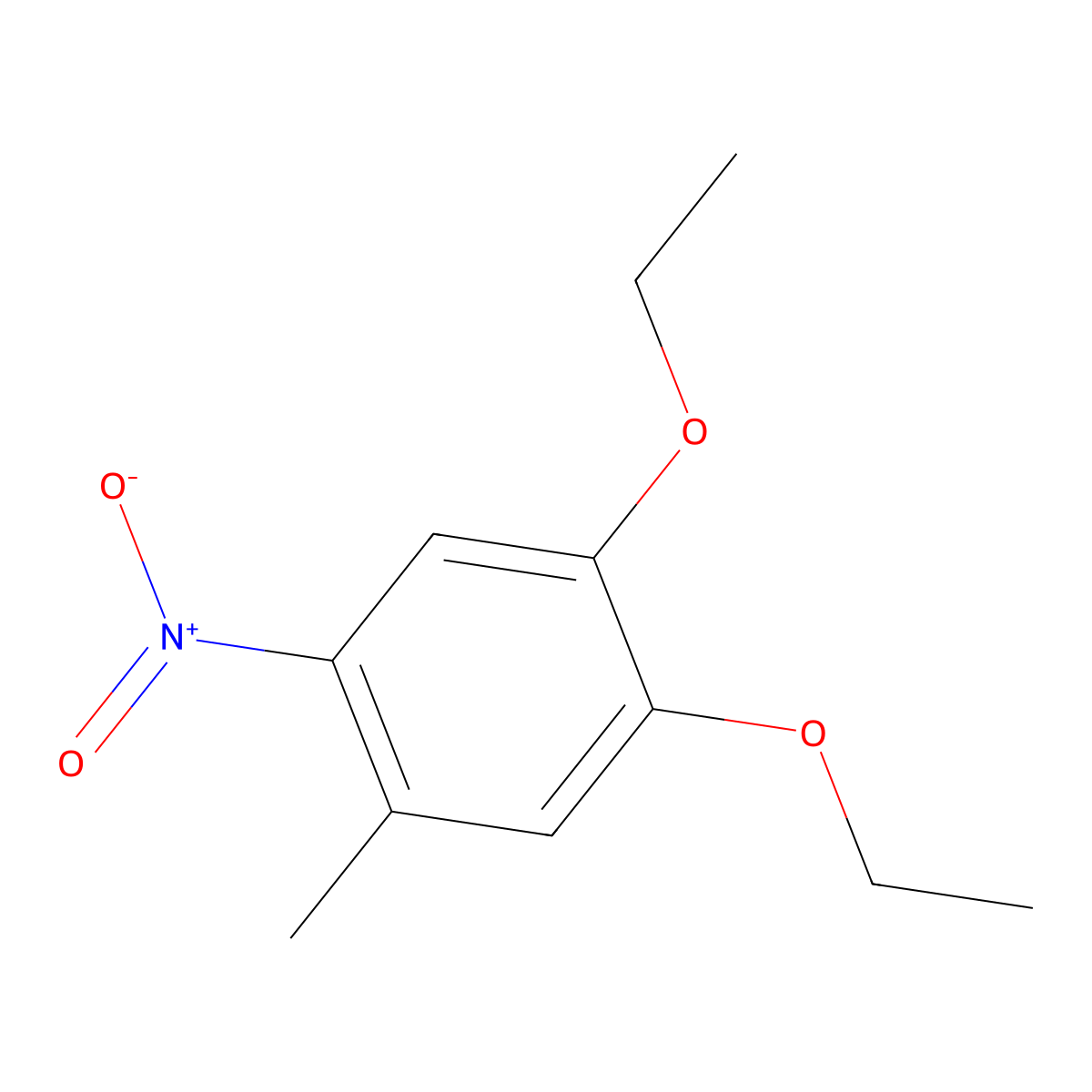 1,2-Diethoxy-4-methyl-5-nitrobenzene molecular structure, CAS 671789-92-7