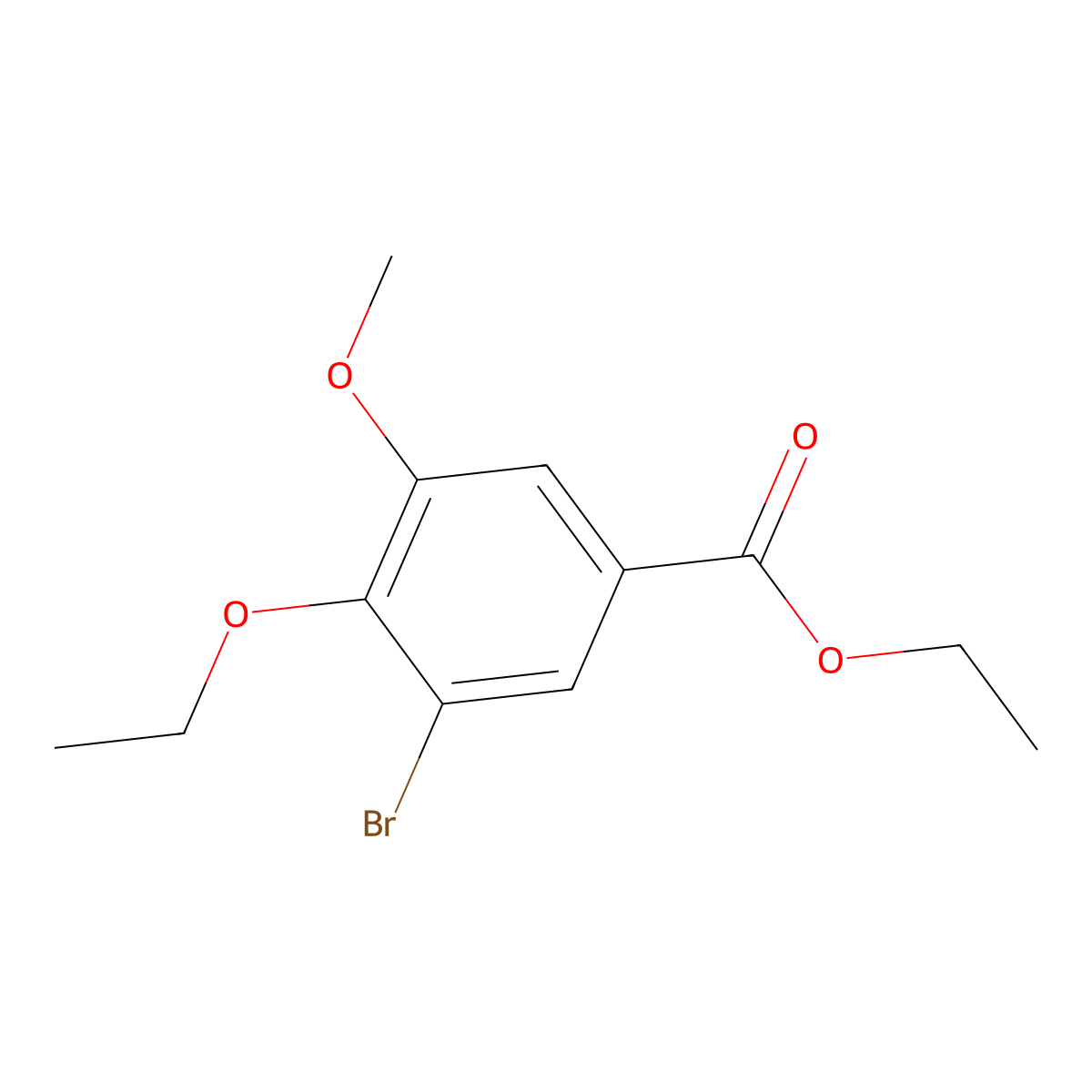 Ethyl 3-bromo-4-ethoxy-5-methoxybenzoate molecular structure, CAS 671790-50-4