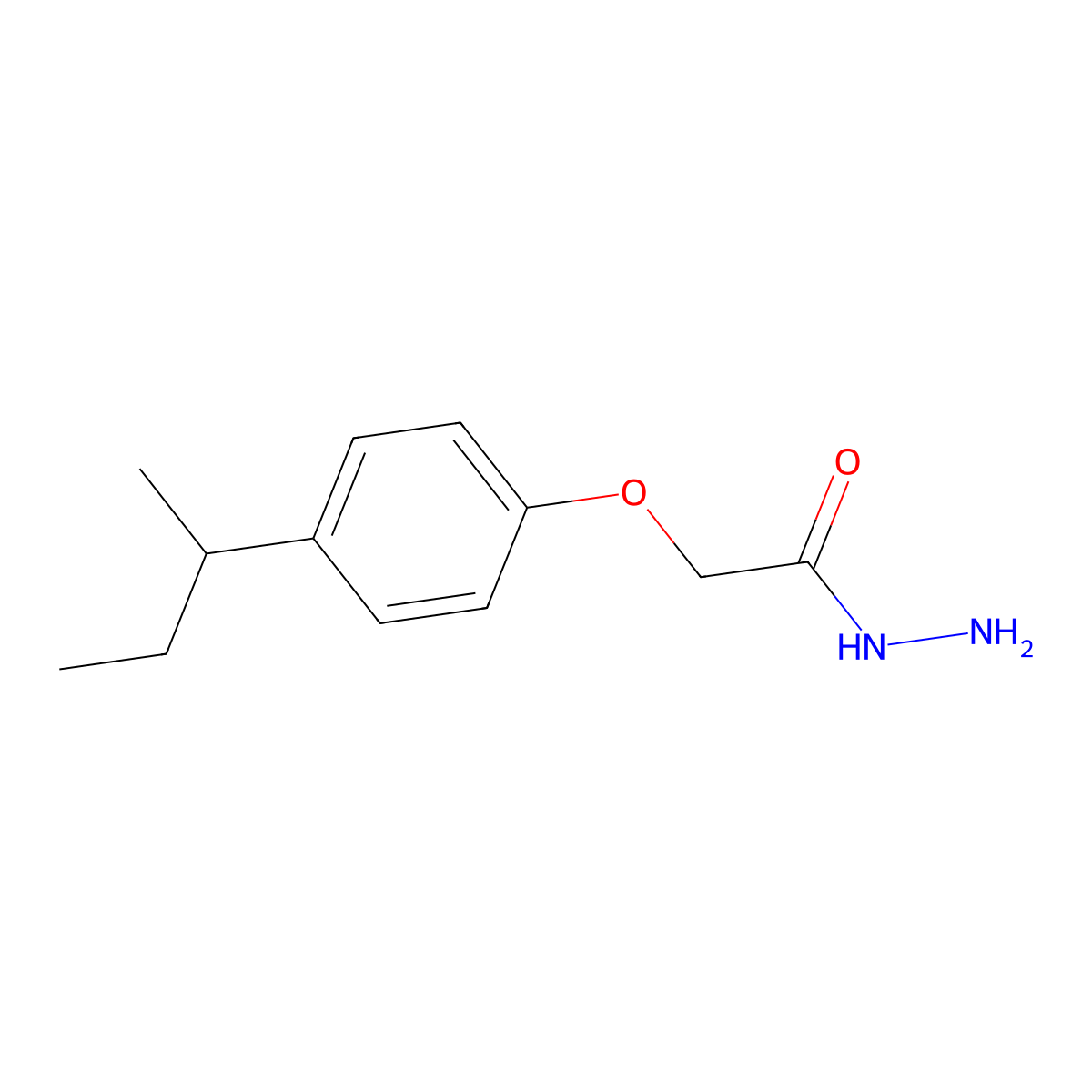 2-[4-(Sec-butyl)phenoxy]acetohydrazide molecular structure, CAS 671793-54-7