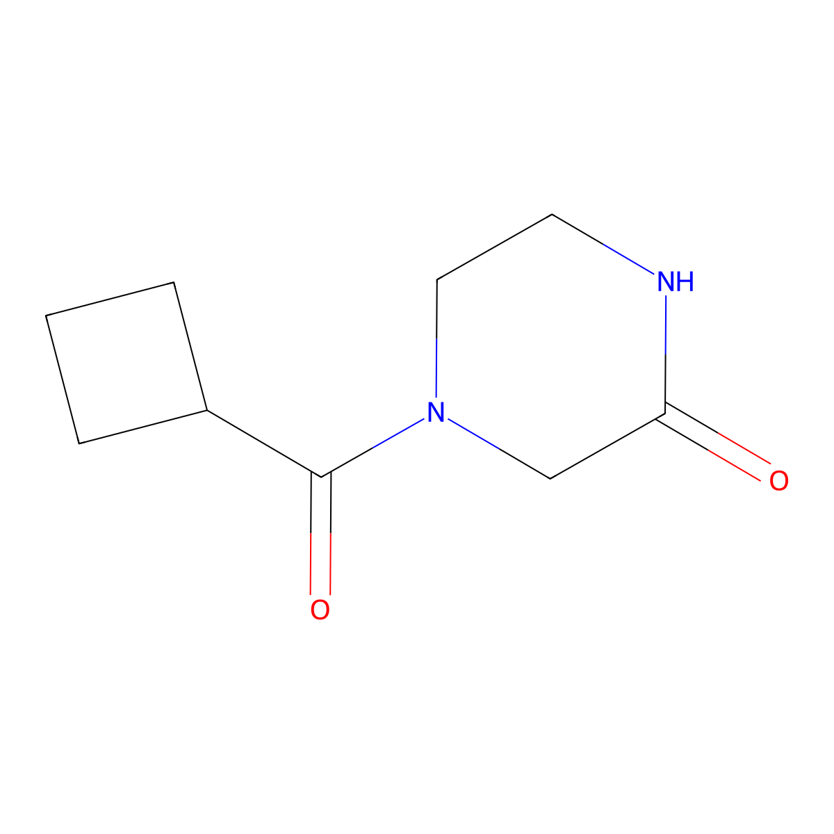 4-(Cyclobutanecarbonyl)piperazin-2-one molecular structure, CAS 671793-55-8