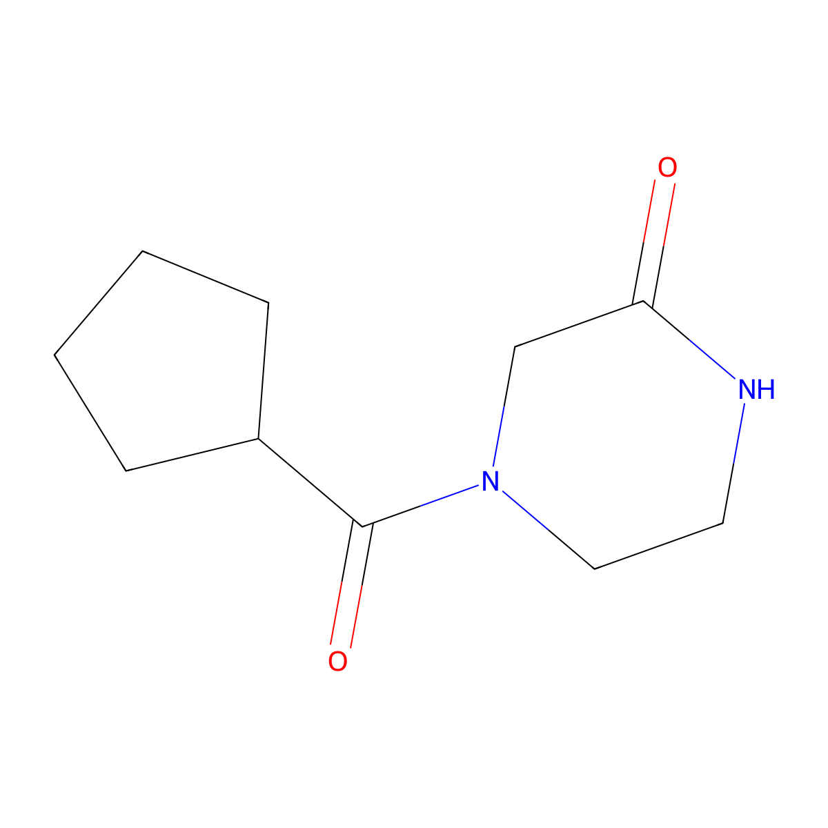 4-(Cyclopentanecarbonyl)piperazin-2-one molecular structure, CAS 671793-58-1