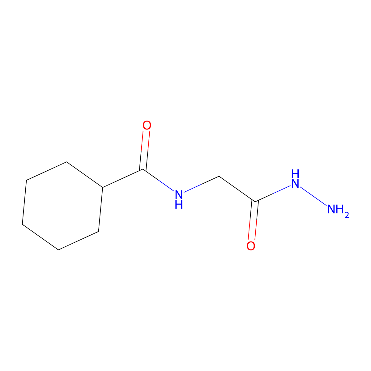 N-(2-hydrazinyl-2-oxoethyl)cyclohexanecarboxamide molecular structure, CAS 671793-62-7