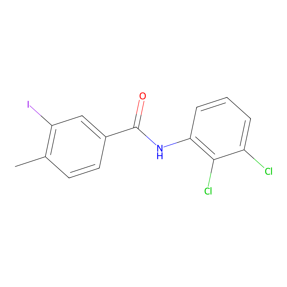 N-(2,3-dichlorophenyl)-3-iodo-4-methylbenzamide molecular structure, CAS 671794-36-8