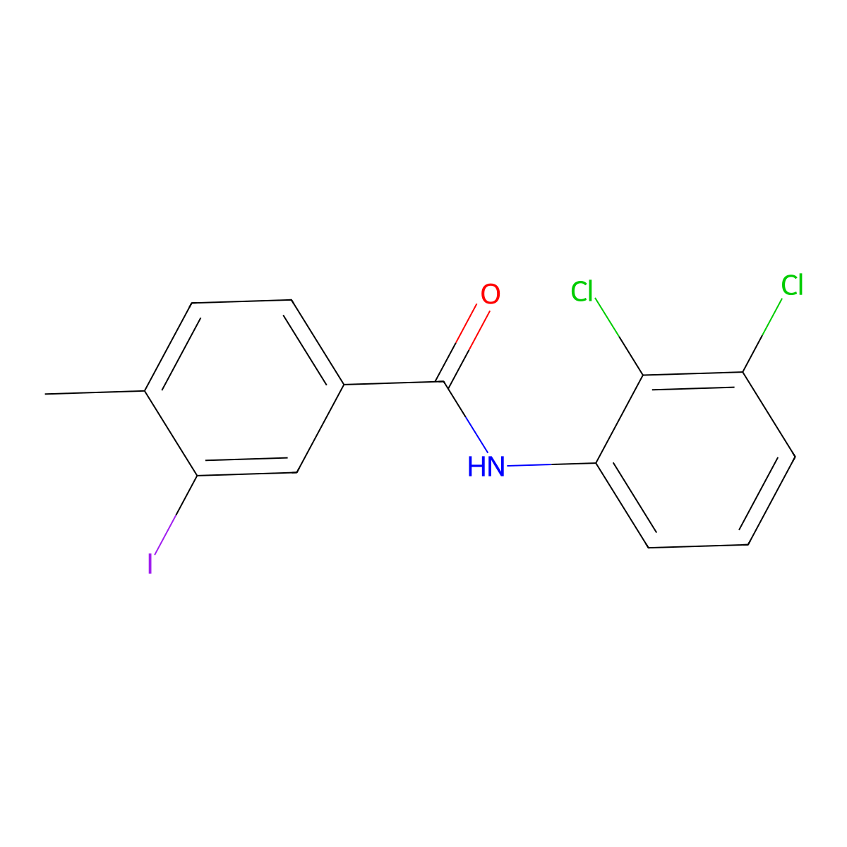 N-(2,3-dichlorophenyl)-3-iodo-4-methylbenzamide molecular structure, CAS 671794-36-8