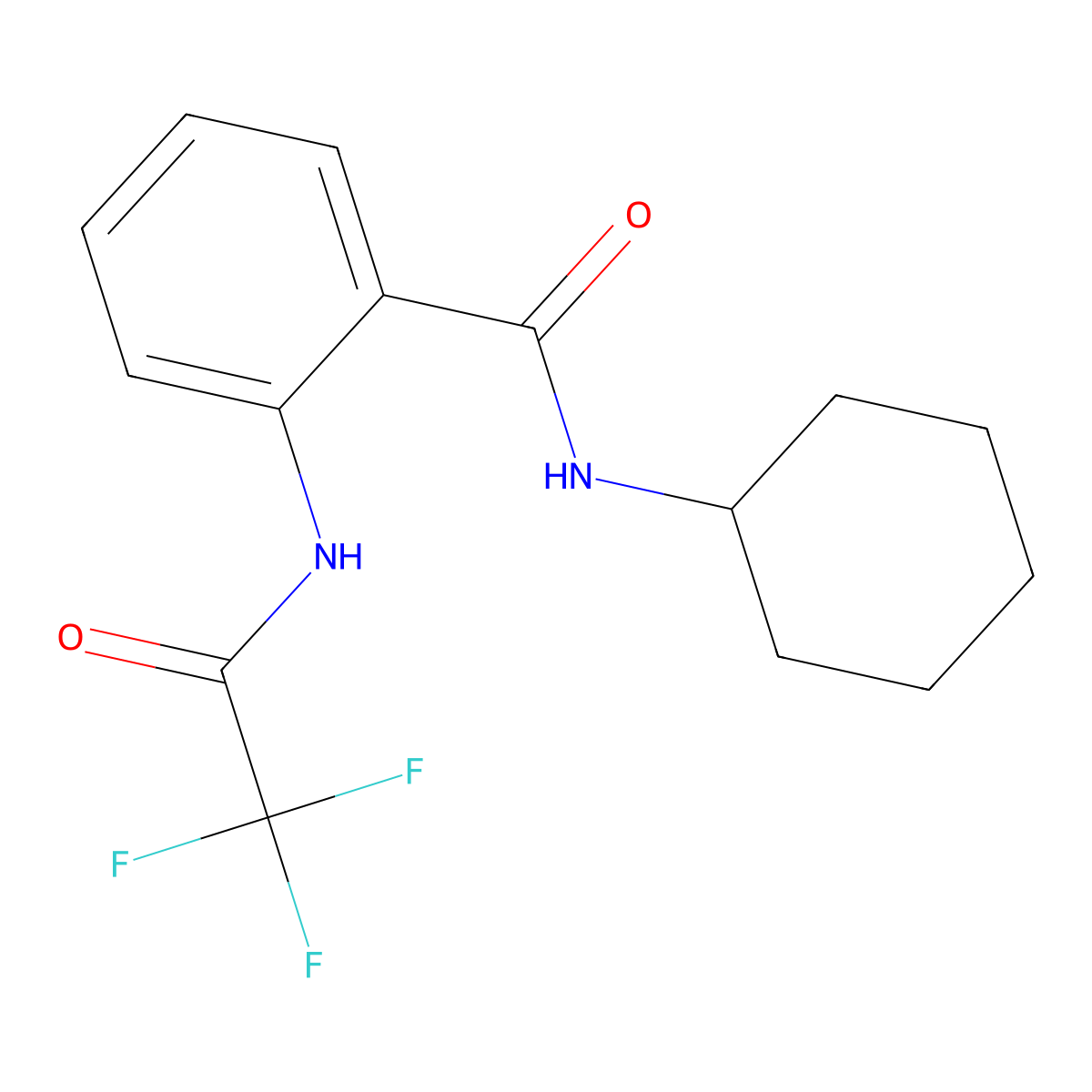 N-cyclohexyl-2-[(trifluoroacetyl)amino]benzamide molecular structure, CAS 671794-65-3