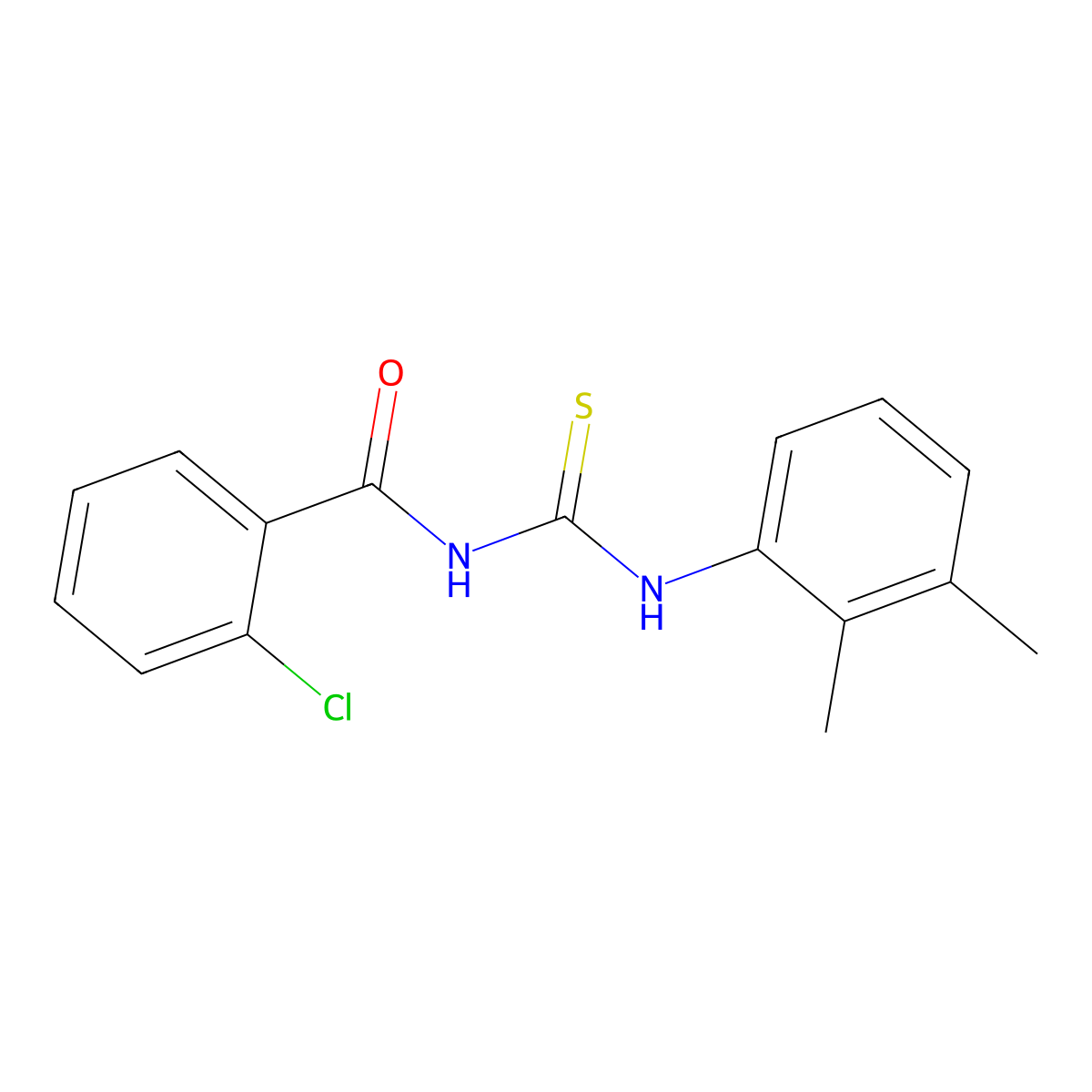 2-chloro-N-[(2,3-dimethylphenyl)carbamothioyl]benzamide molecular structure, CAS 671794-76-6