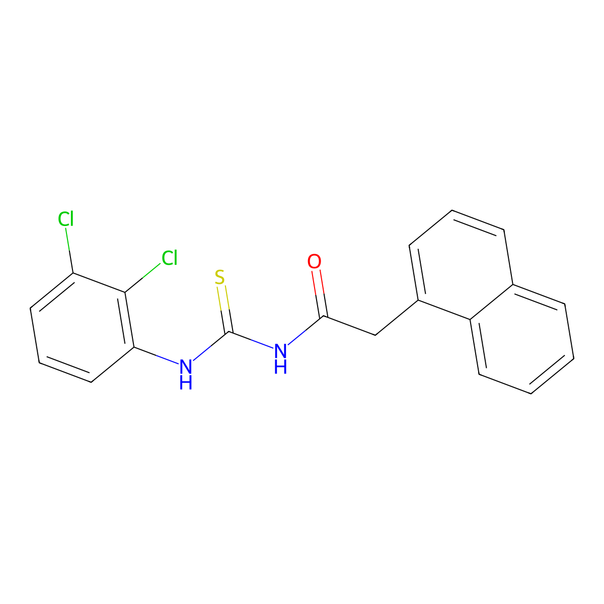N-{[(2,3-dichlorophenyl)amino]carbonothioyl}-2-(1-naphthyl)acetamide molecular structure, CAS 671794-81-3