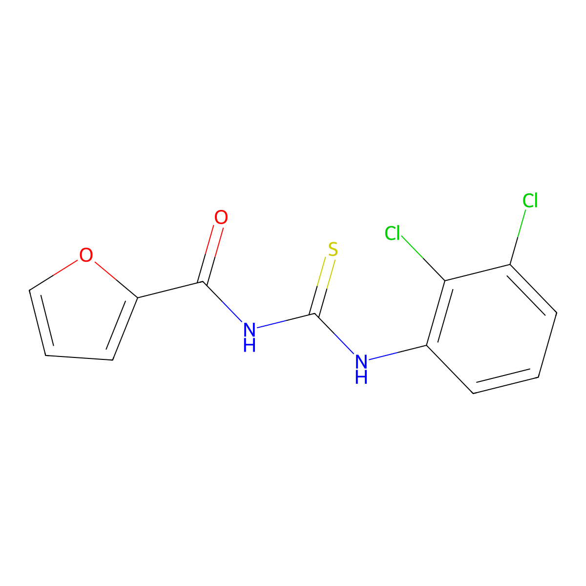 N-[(2,3-dichlorophenyl)carbamothioyl]furan-2-carboxamide molecular structure, CAS 671794-83-5