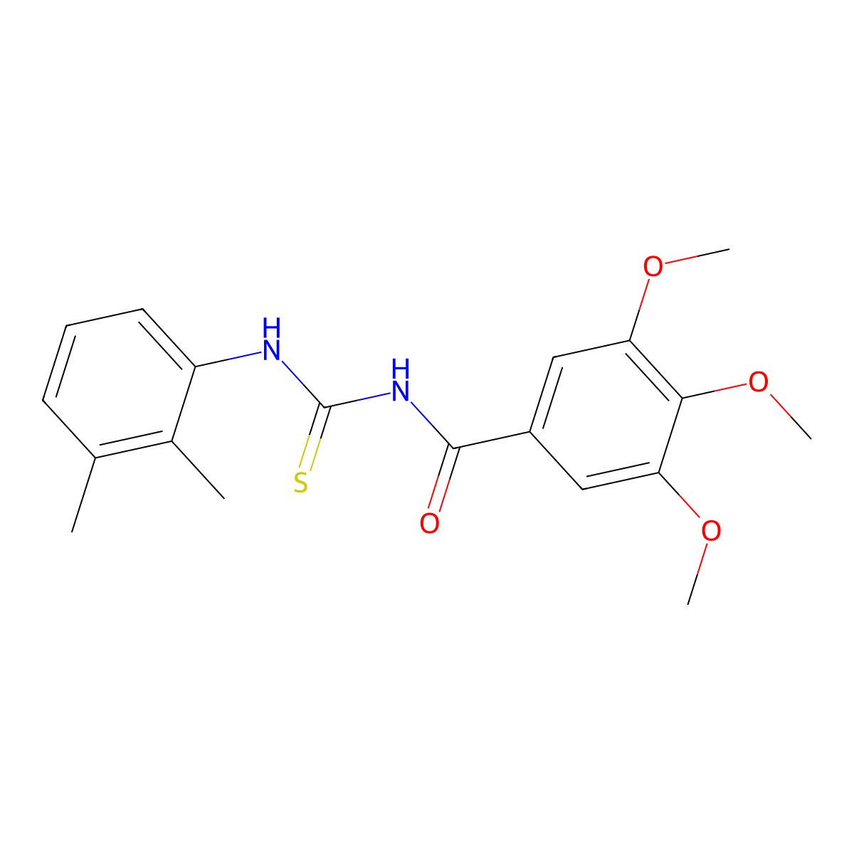 N-[(2,3-dimethylphenyl)carbamothioyl]-3,4,5-trimethoxybenzamide molecular structure, CAS 671794-89-1