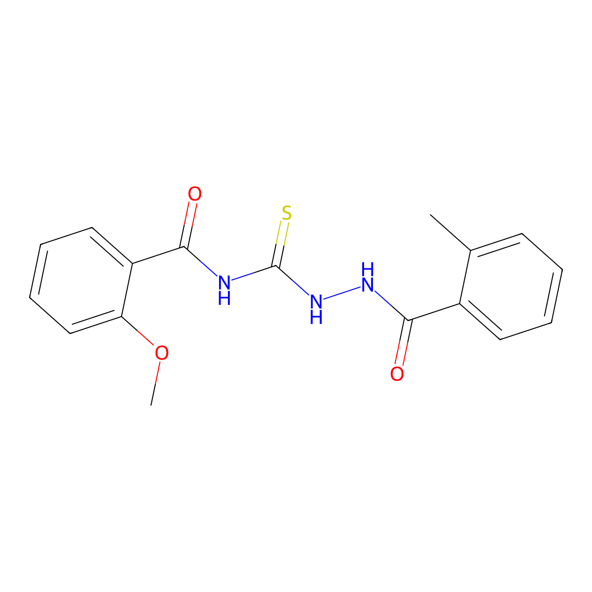 2-methoxy-N-[[(2-methylbenzoyl)amino]carbamothioyl]benzamide molecular structure, CAS 671794-92-6