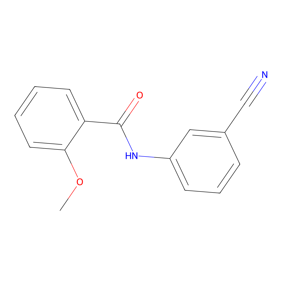 N-(3-cyanophenyl)-2-methoxybenzamide molecular structure, CAS 671795-10-1