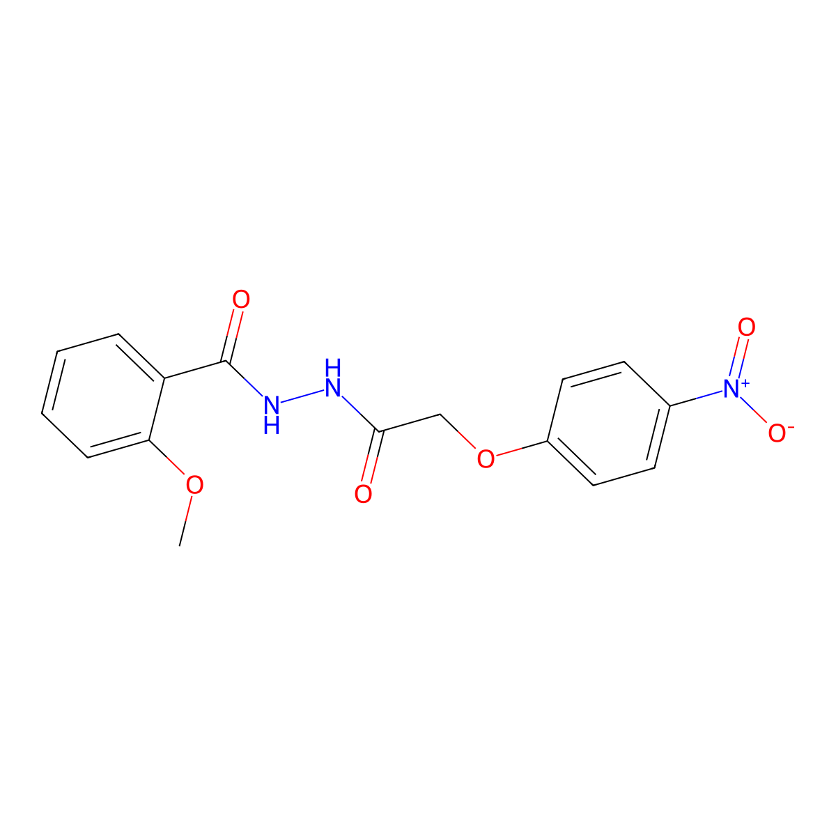 2-methoxy-N'-[(4-nitrophenoxy)acetyl]benzohydrazide molecular structure, CAS 671795-12-3