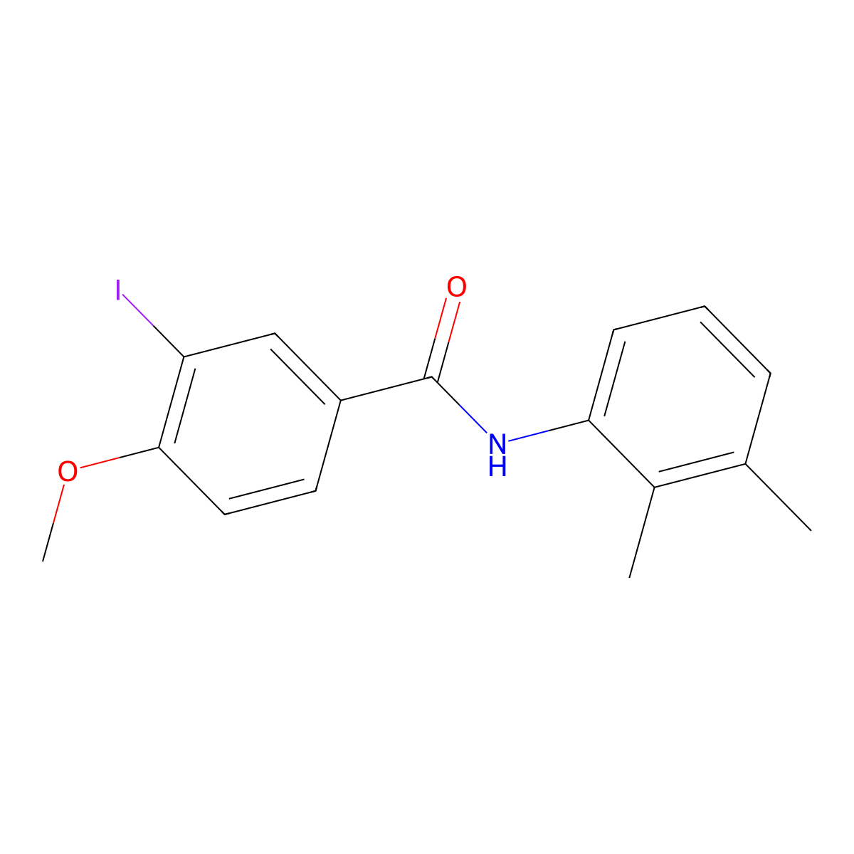 N-(2,3-dimethylphenyl)-3-iodo-4-methoxybenzamide molecular structure, CAS 671795-13-4