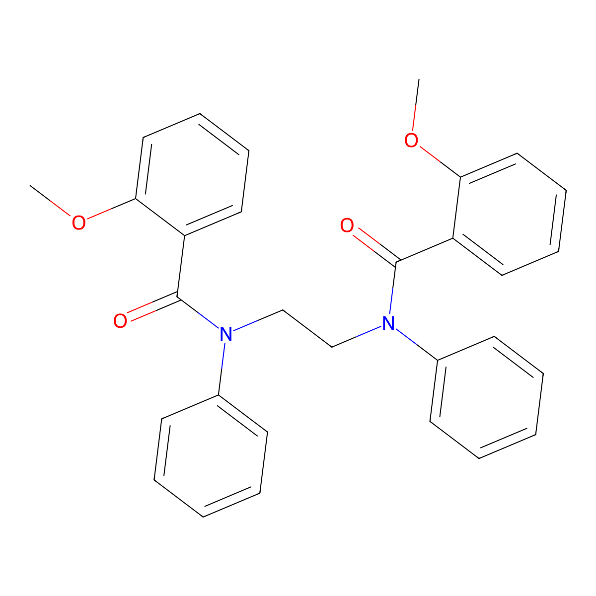 2-methoxy-N-[2-(N-(2-methoxybenzoyl)anilino)ethyl]-N-phenylbenzamide molecular structure, CAS 671795-20-3