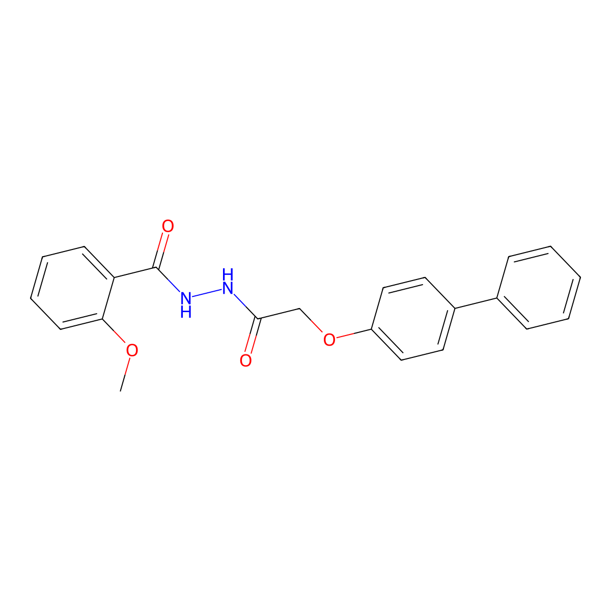 2-methoxy-N'-[2-(4-phenylphenoxy)acetyl]benzohydrazide molecular structure, CAS 671795-24-7