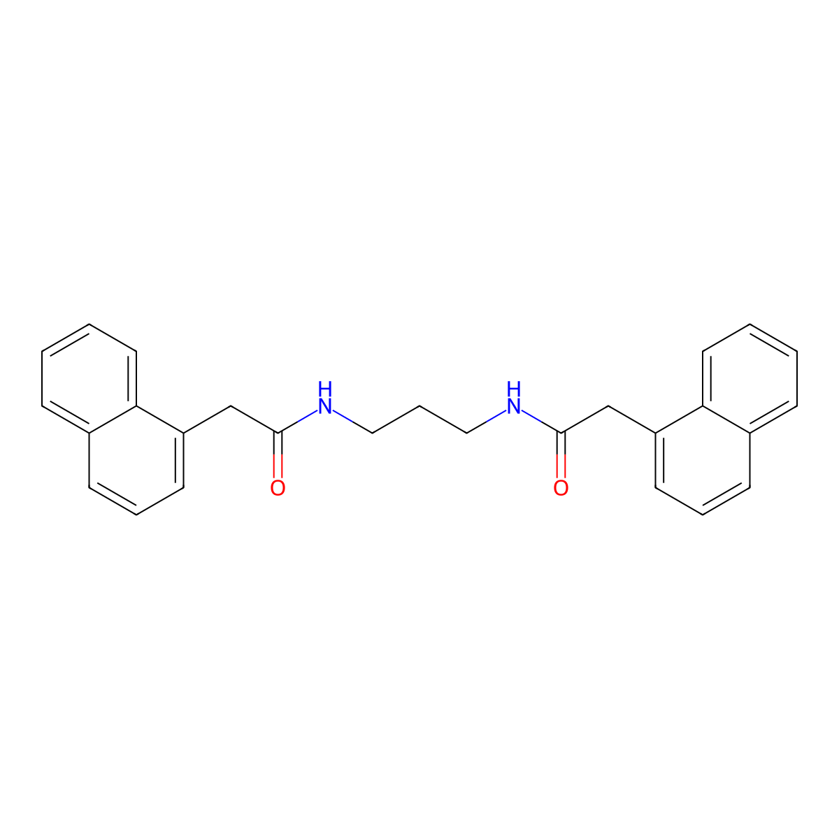 2-naphthalen-1-yl-N-[3-[(2-naphthalen-1-ylacetyl)amino]propyl]acetamide molecular structure, CAS 671795-29-2
